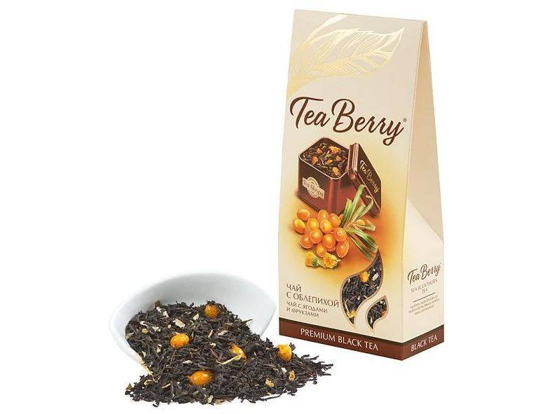 Купить онлайн Чай с Облепихой (черный чай), 100г в интернет-магазине Беришка с доставкой по Хабаровску и по России недорого.